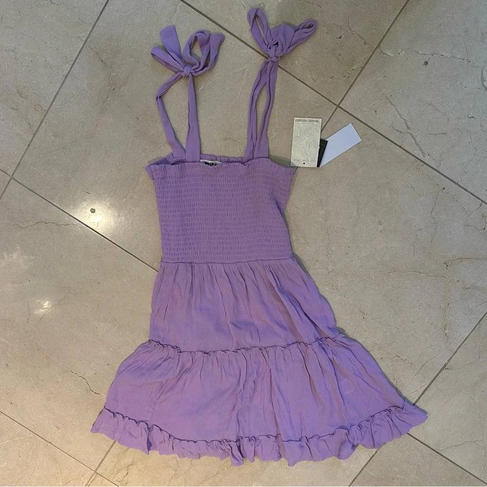 Miken Girls Casual Dress in Lavender Small